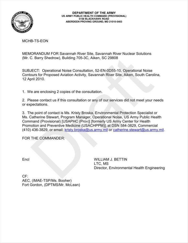 9+ Army Letterhead Templates | Free Samples, Examples Intended For Army Memorandum Template Word