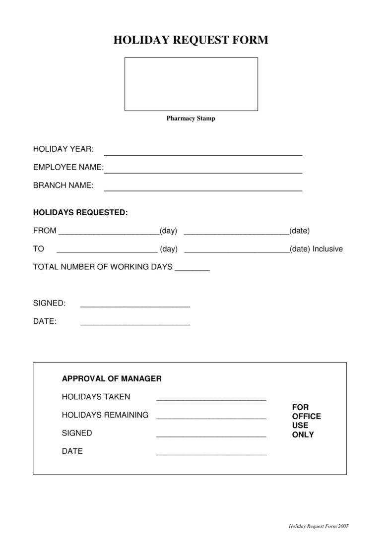 9+ Holiday Request Form Templates - Pdf, Doc | Free Intended For Check Request Template Word