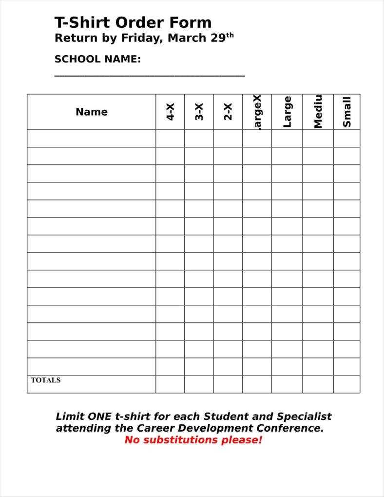 9+ Sales Order Form Templates Free Samples, Examples Formats With Blank T Shirt Order Form Template