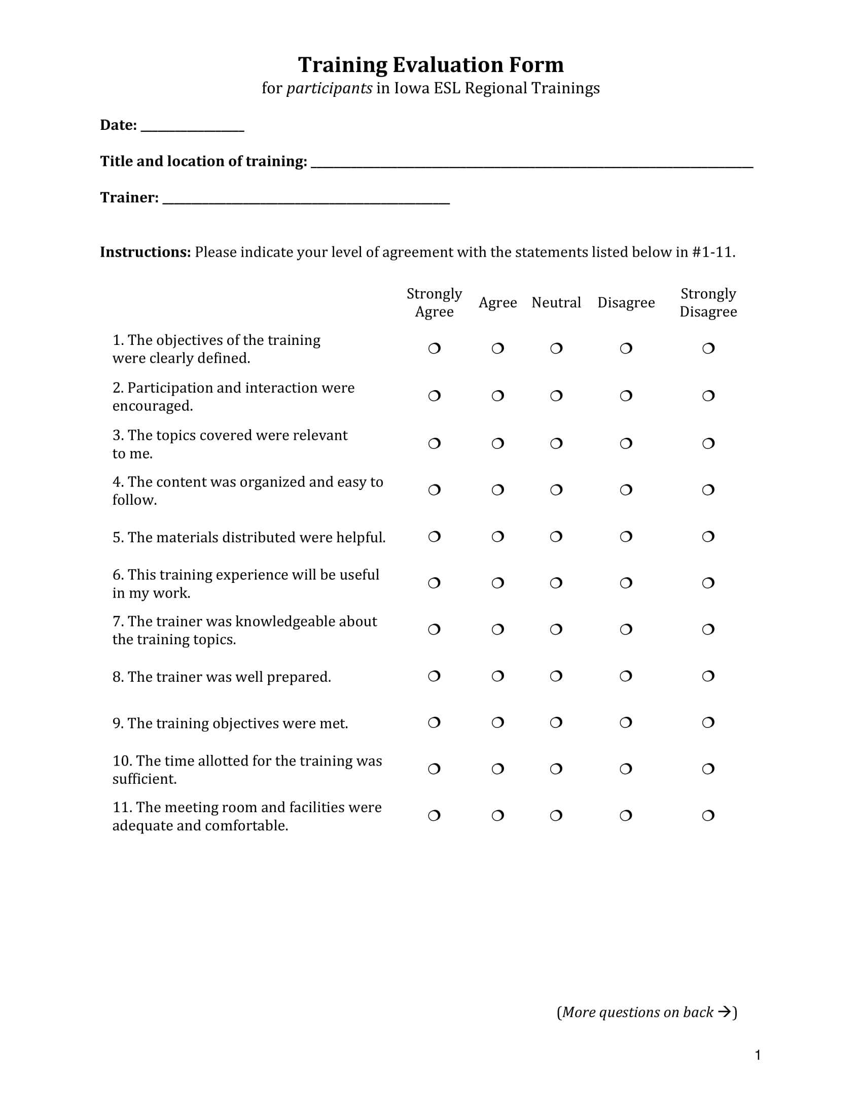 9+ Training Evaluation Survey Examples – Pdf, Word | Examples Intended For Student Feedback Form Template Word