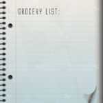 A Blank Grocery List With A Page Curl. With Regard To Blank Grocery Shopping List Template