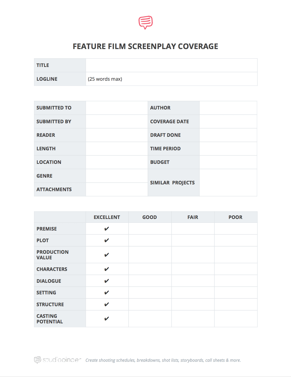 A Complete Guide To Understanding Script Coverage [Free Inside Shooting Script Template Word