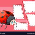 A Ladybug On Note Template In Blank Ladybug Template