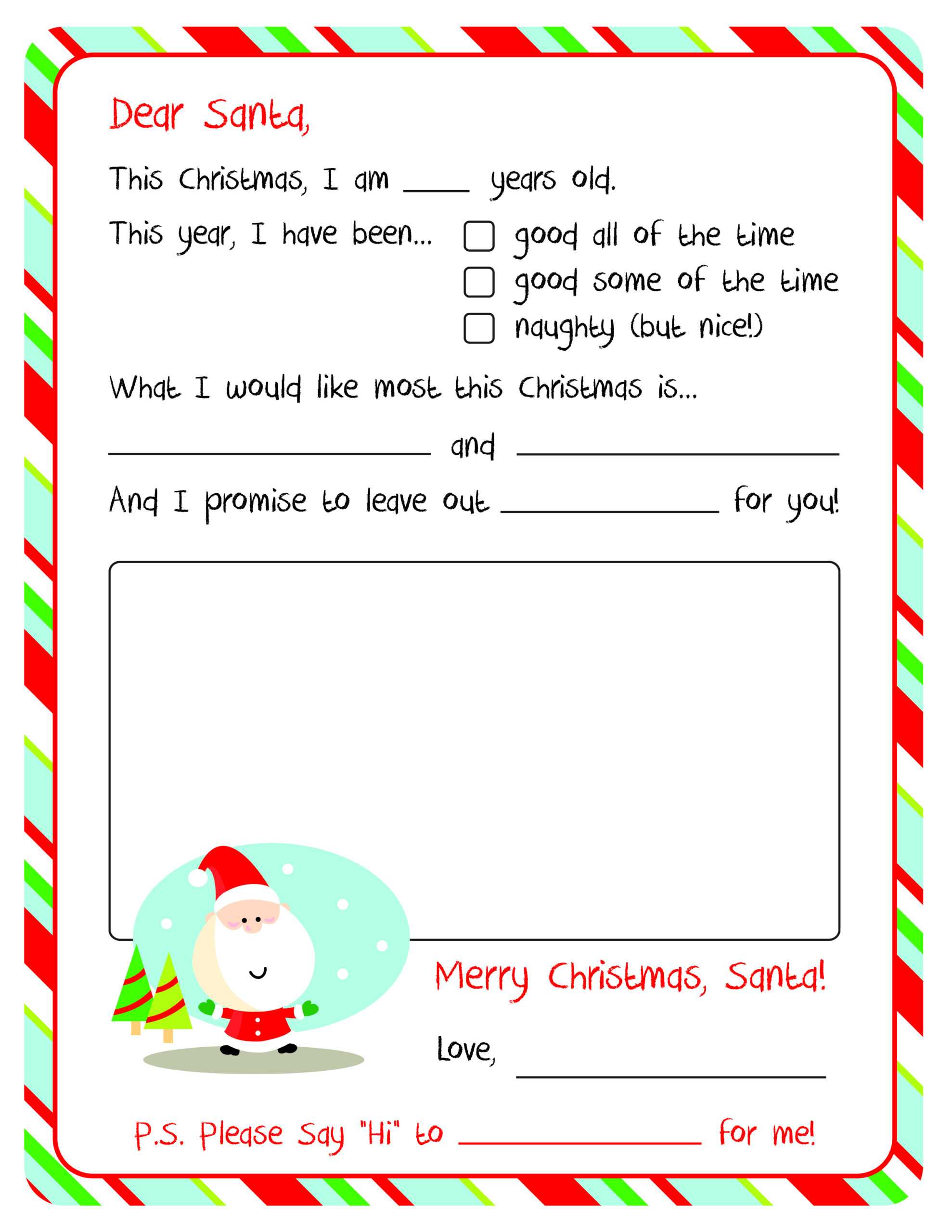 A Letter To Santa Template | Template Business With Regard To Santa Letter Template Word