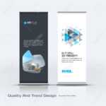 Abstract Business Vector Set Of Modern Roll Up Banner Stand Design Template  With Colourful Soft, Rounded Shapes With Regard To Banner Stand Design Templates