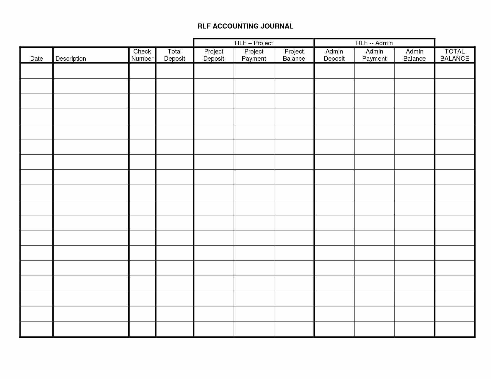 Accounting Ledger Worksheet | Printable Worksheets And For Blank Ledger Template