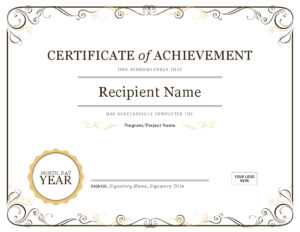 Achievement Award Certificate Template - Dalep.midnightpig.co with Blank Certificate Of Achievement Template