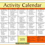 Activity Calendar Template – Printable Week Calendar in Blank Activity Calendar Template