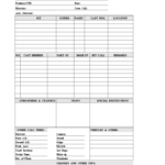 Actor Call Sheet | Templates At Allbusinesstemplates With Regard To Blank Call Sheet Template
