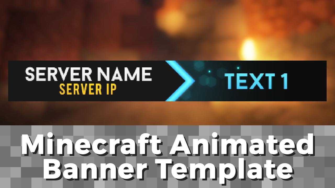Advanced .gif Minecraft Animated Banner Template – "elegant Dazzle" Throughout Animated Banner Template