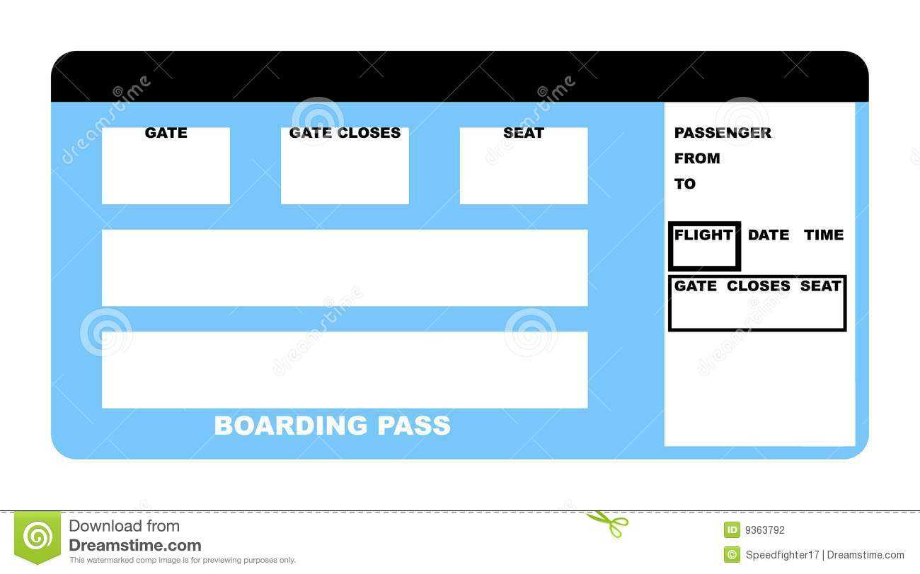 Airline Ticket Stock Illustration. Illustration Of Isolated For Plane Ticket Template Word