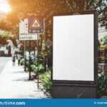 An Empty Outdoor Poster Mockup Stock Image – Image Of With Street Banner Template