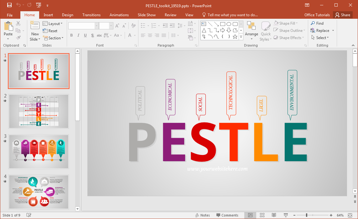 Animated Pestle Analysis Presentation Template For Powerpoint In Pestel Analysis Template Word