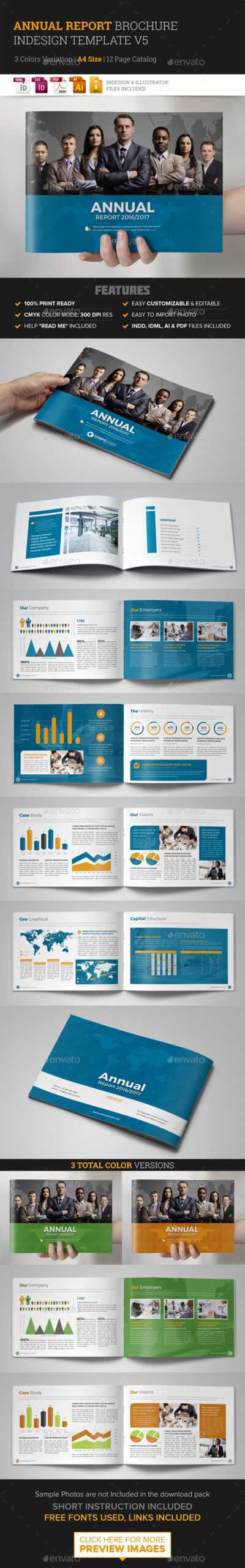 Annual Report Template Indesign Graphics, Designs & Templates Pertaining To Free Indesign Report Templates