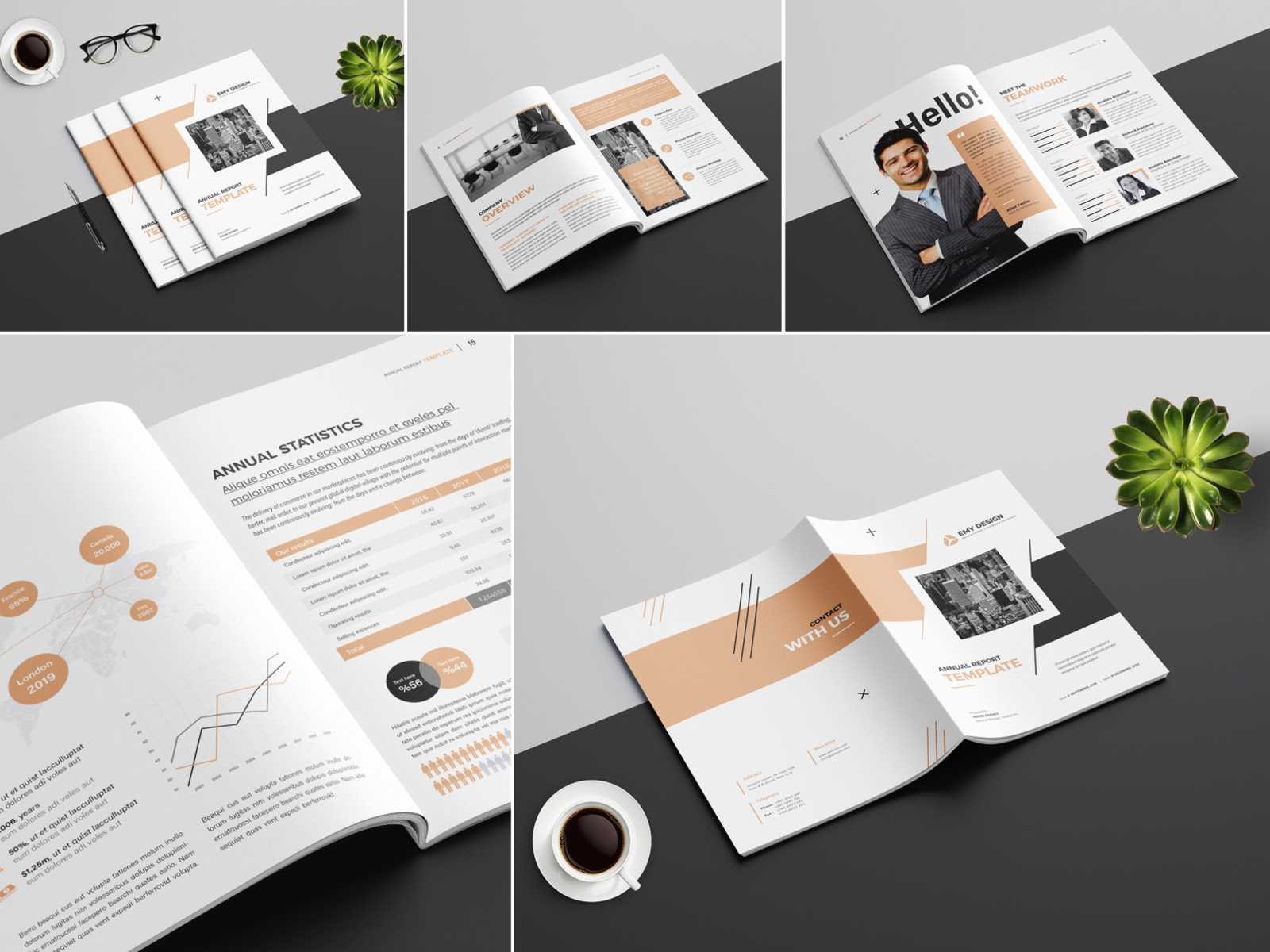 Annual Report Templateamal Kabichi On Dribbble For Annual Report Word Template