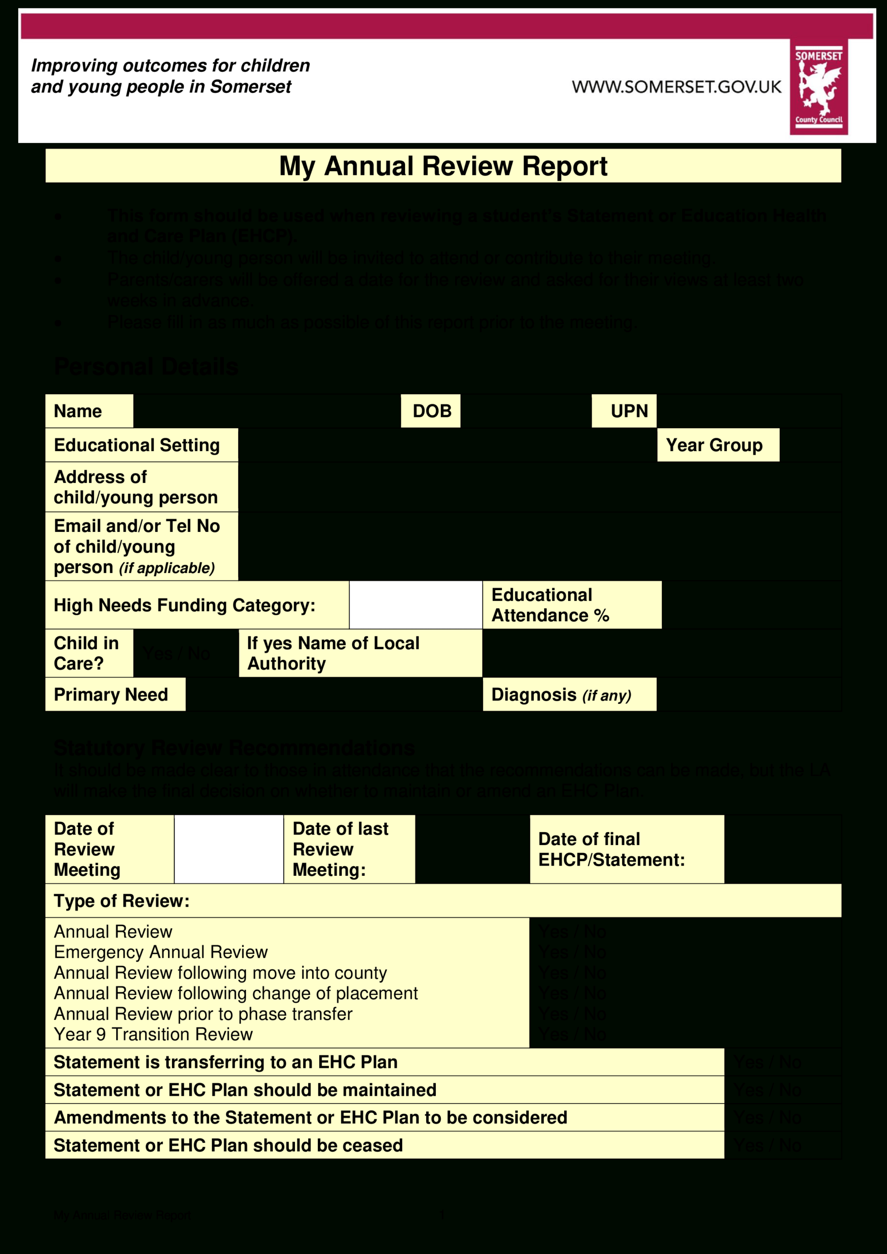 Annual Review | Templates At Allbusinesstemplates Throughout Annual Review Report Template