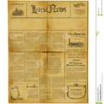 Antique Newspaper Template Stock Image. Image Of News – 24901371 Regarding Blank Old Newspaper Template