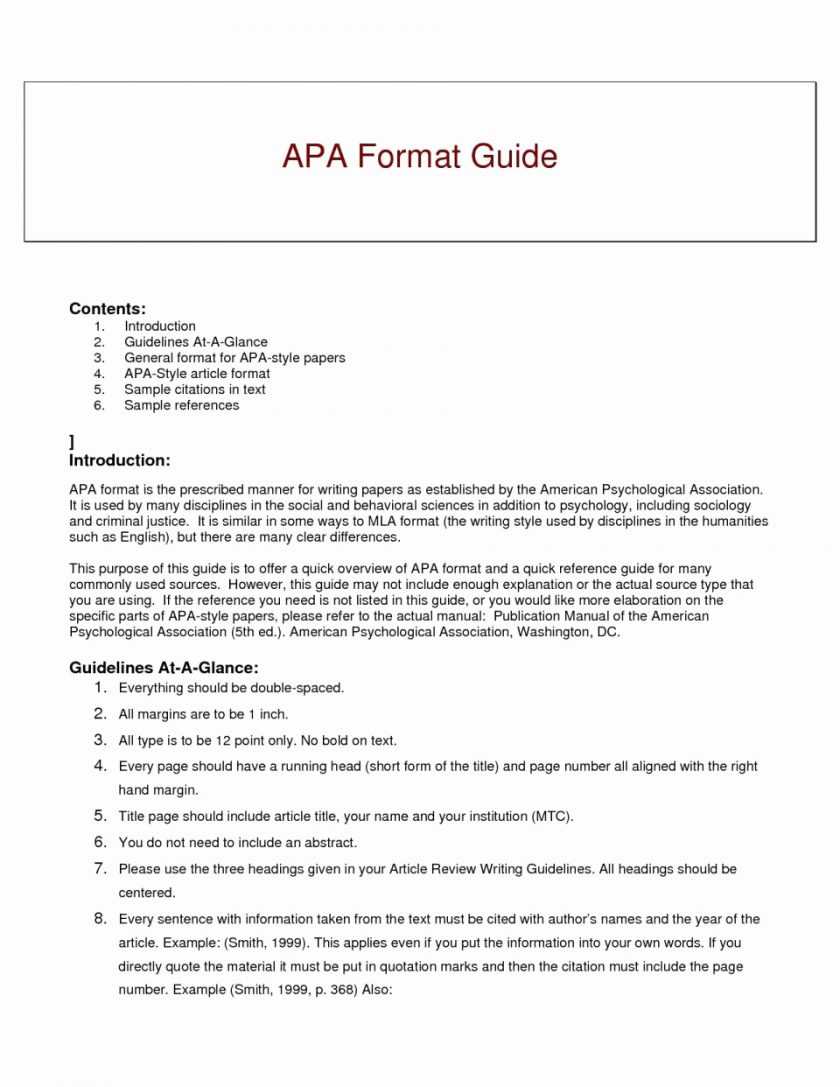 Apa Style Research Er Template Word Sample Outline 6Th With Regard To Apa Word Template 6Th Edition