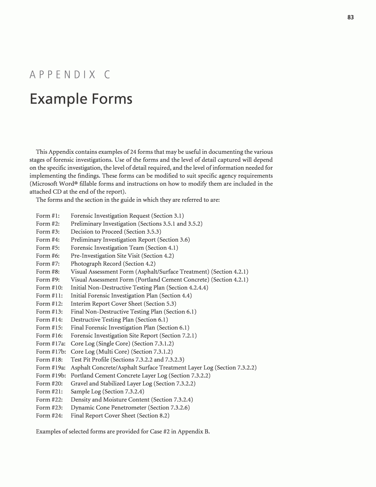 Appendix C – Example Forms | Guide For Conducting Forensic For Forensic Report Template