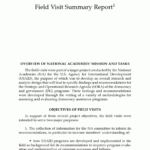 Appendix E: Field Visit Summary Report | Improving Democracy Pertaining To Monitoring And Evaluation Report Writing Template