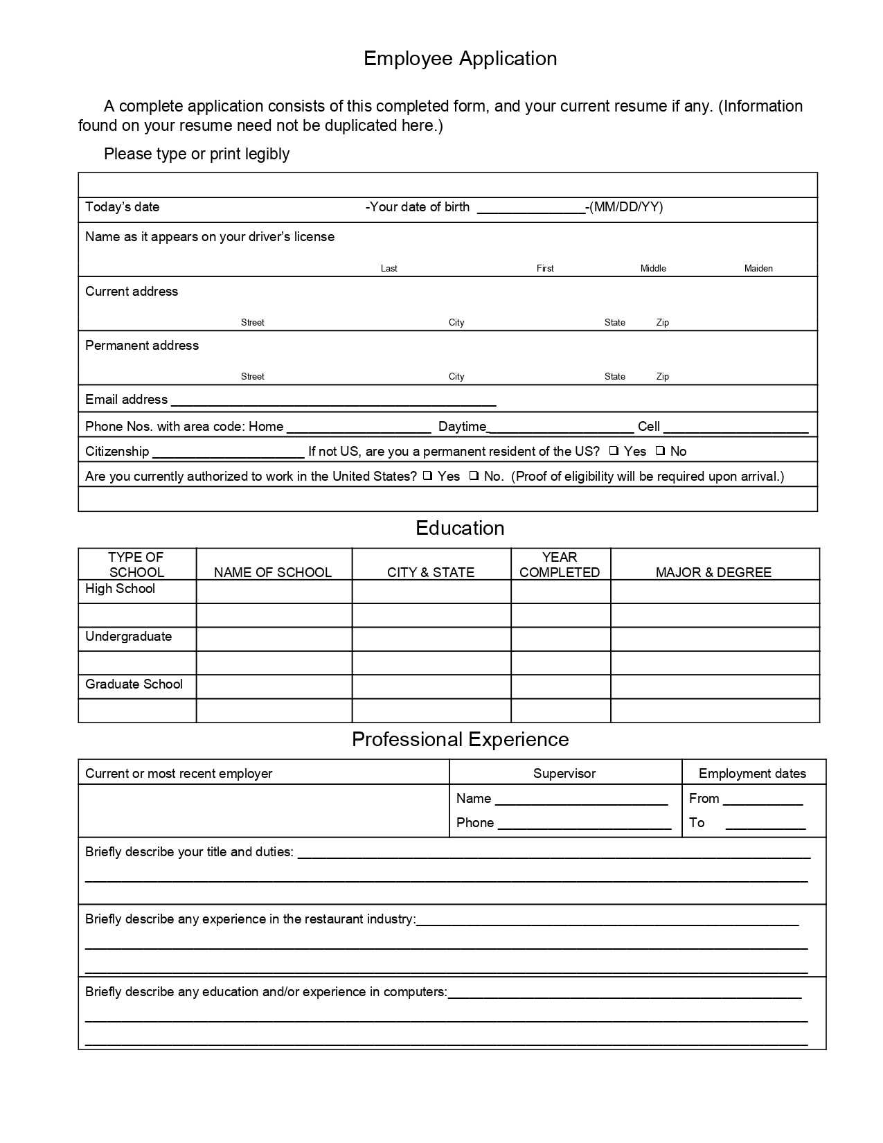 Application Category – Google Docs Templates With Job Application Template Word Document