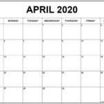 April 2020 Calendar | Free Printable Monthly Calendars For Full Page Blank Calendar Template
