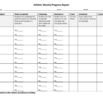Athletic Weekly Progress Report | Templates At Intended For Student Grade Report Template