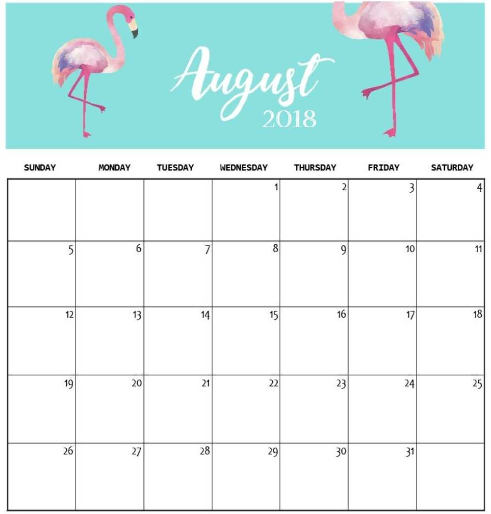 August 2018 Blank Calendar For Kids | Printable 2019 In Blank Calendar Template For Kids