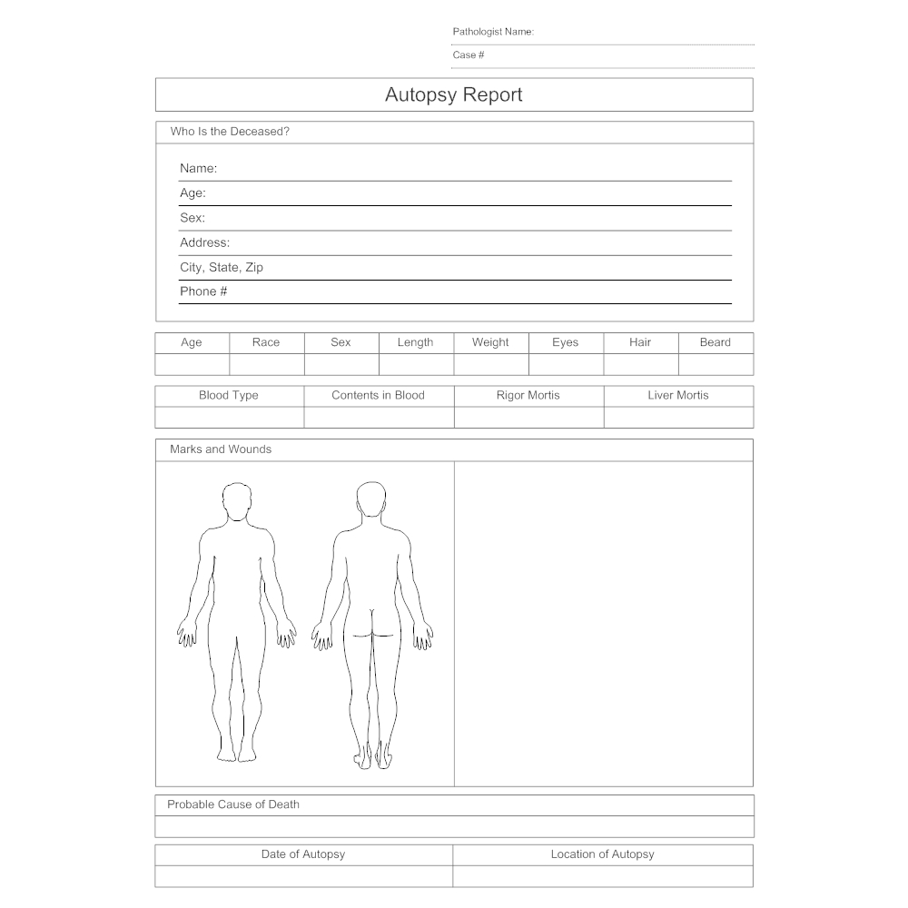 Autopsy Report Template - Calep.midnightpig.co For Blank Autopsy Report Template