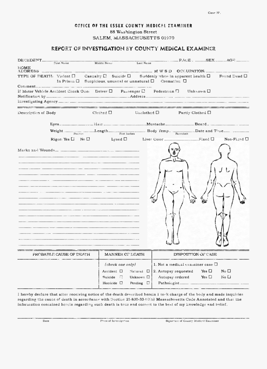 Autopsy Report Template – Calep.midnightpig.co In Blank Autopsy Report Template
