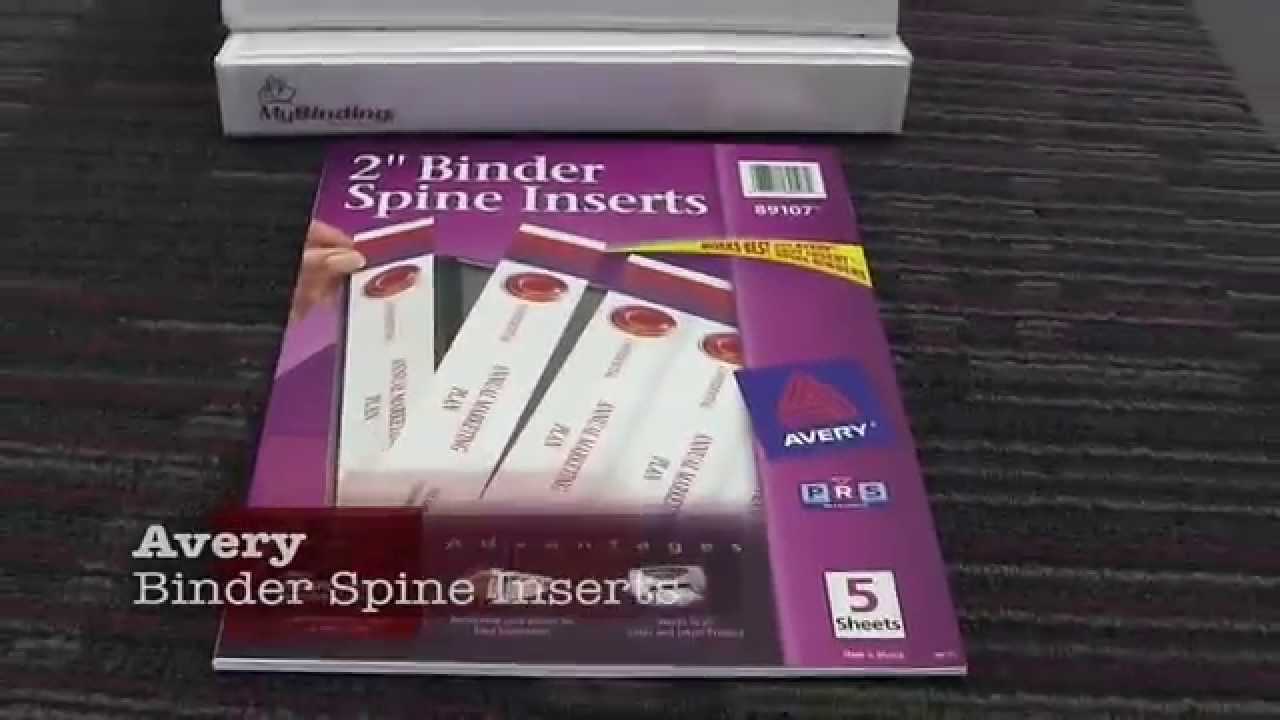 Avery Binder Spine Inserts Demo Throughout Binder Spine Template Word