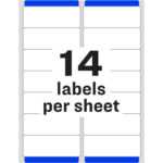 Avery® Easy Peel(R) Address Labels, Sure Feed(Tm) Technology, Permanent  Adhesive, 1 1/3" X 4", 1,400 Labels (5162) – Permanent Adhesive – 4" Width  X 1 With Regard To Word Label Template 12 Per Sheet