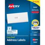 Avery® Easy Peel(R) Address Labels, Sure Feed(Tm) Technology, Permanent  Adhesive, 1" X 2 5/8", 3,000 Labels (8460) – Permanent Adhesive – 1" Width  X 2 Regarding Labels 8 Per Sheet Template Word