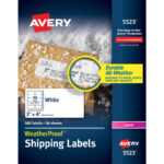 Avery® Weatherproof Mailing Labels With Trueblock Technology For Fedex Label Template Word