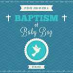 Baby Boy Baptism Vector Invitation – Download Free Vectors Intended For Christening Banner Template Free