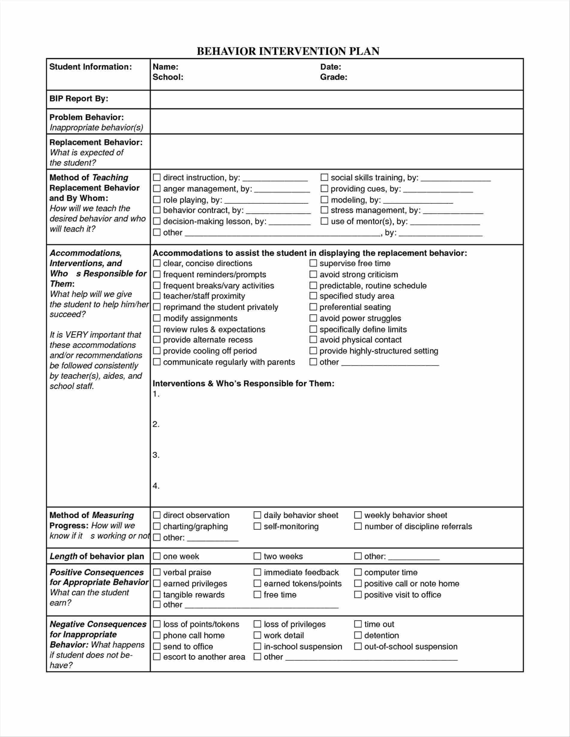 Bad Attitude Worksheets | Printable Worksheets And With Intervention Report Template