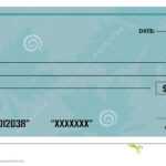 Bank Check / Cheque Template Stock Vector – Illustration Of In Large Blank Cheque Template