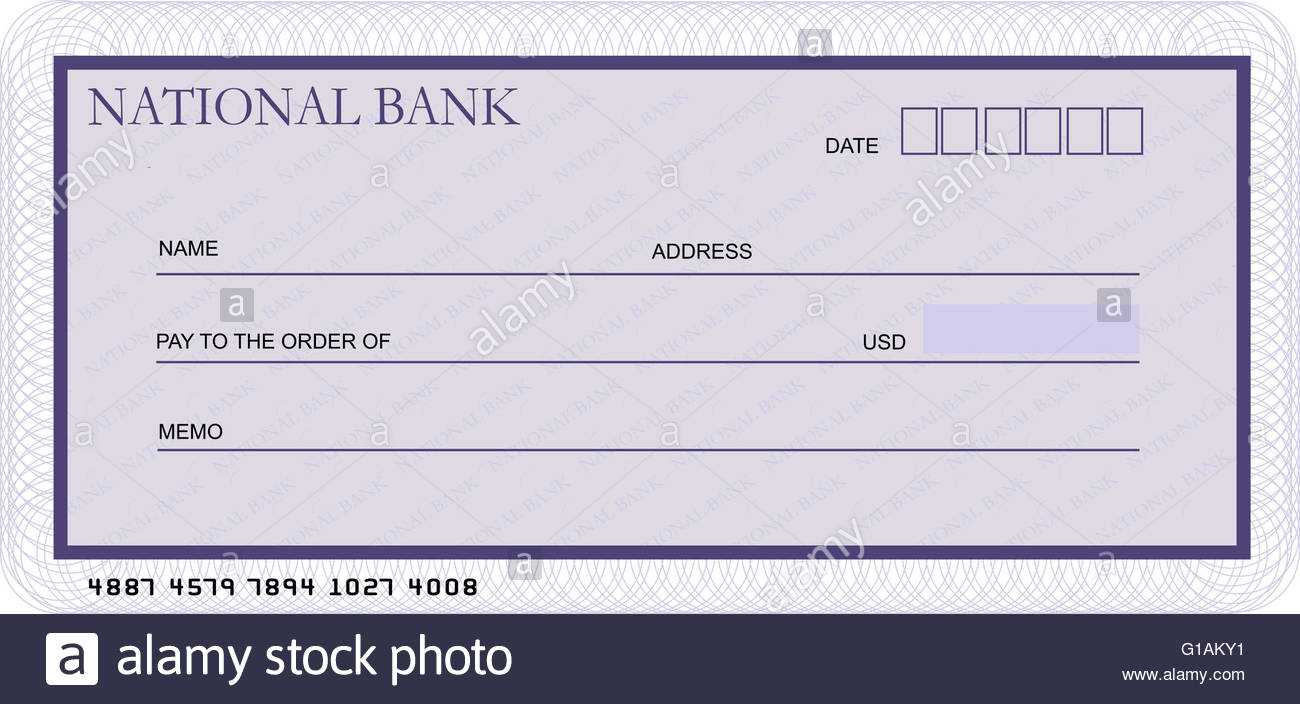 Bank Cheque Stock Photos & Bank Cheque Stock Images – Alamy With Regard To Large Blank Cheque Template