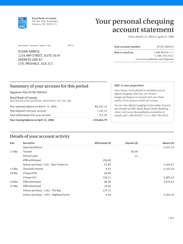 Bank Statement Generator – Fill Online, Printable, Fillable Pertaining To Blank Bank Statement Template Download