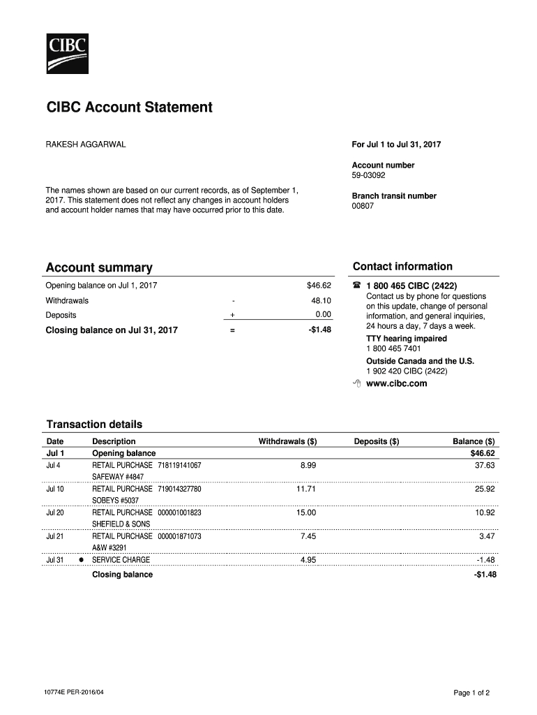 Bank Statement Template – Fill Online, Printable, Fillable Inside Blank Bank Statement Template Download