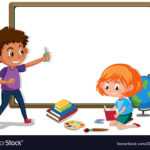Banner Template With Boy And Girl In Classroom Within Classroom Banner Template