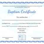 Baptism Certificate Template Word – Heartwork With Regard To Baptism Certificate Template Word