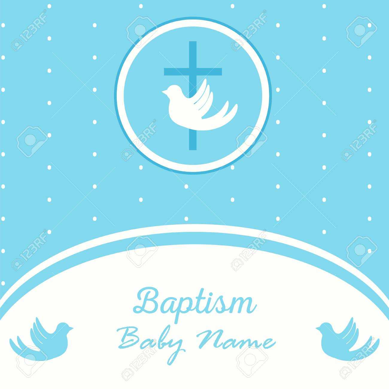 Baptism Invitation Card Template. Stock Vector Illustration For.. Regarding Christening Banner Template Free