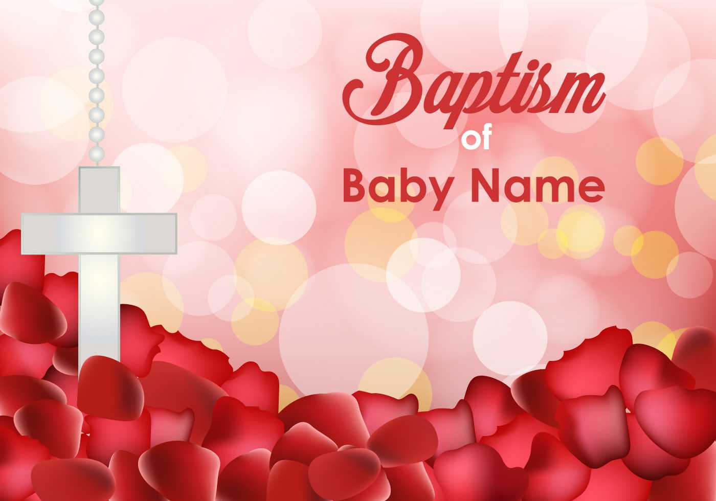 Baptism Invitation Templates – Download Free Vectors In Christening Banner Template Free