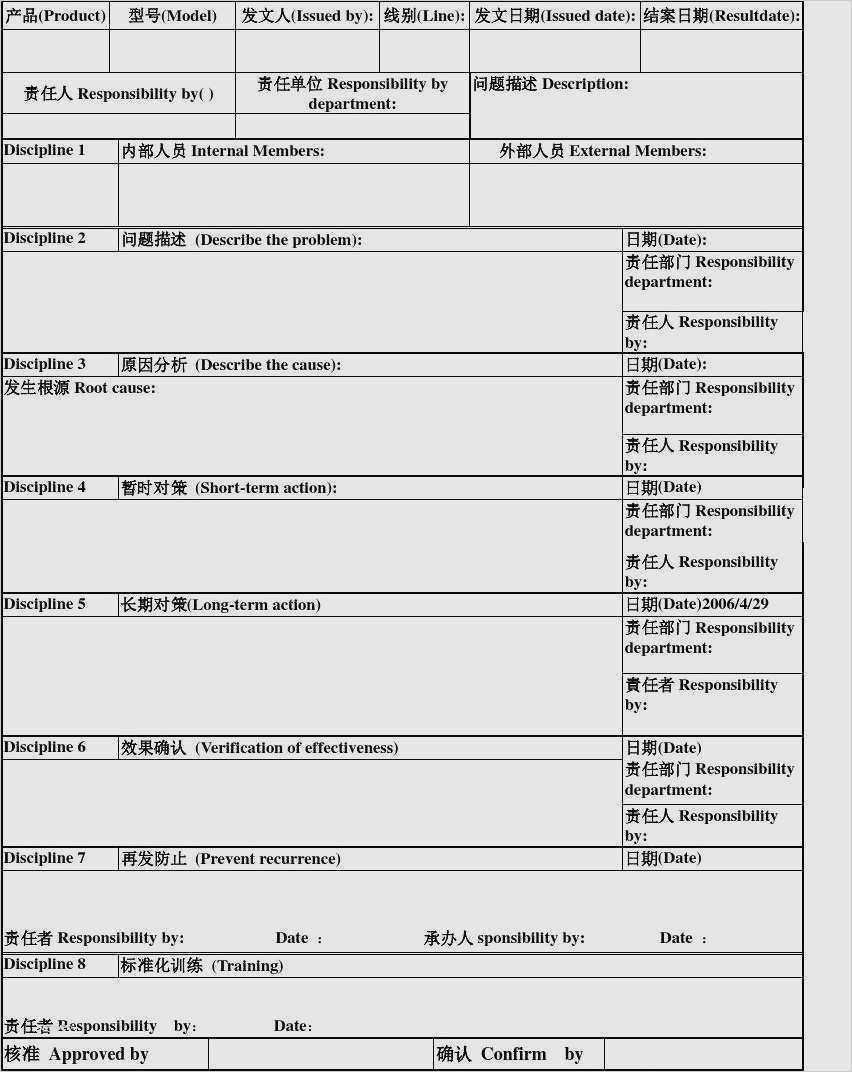 Bb6A5 8D Report Template | Wiring Library Throughout 8D Report Template