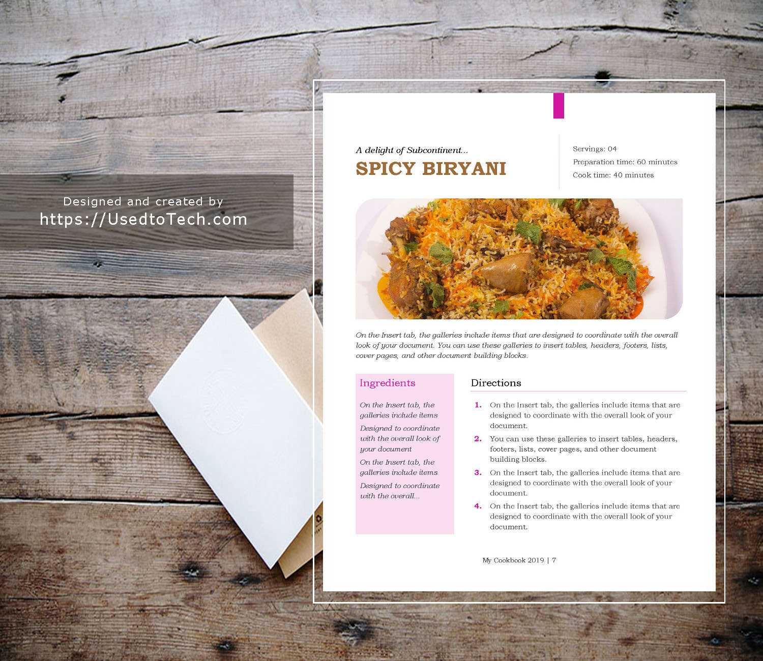 Beautiful Cookbook Design Template In Word – Used To Tech Intended For How To Create A Book Template In Word