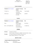 Beginner Acting Resume Template | Templates At With Regard To Theatrical Resume Template Word