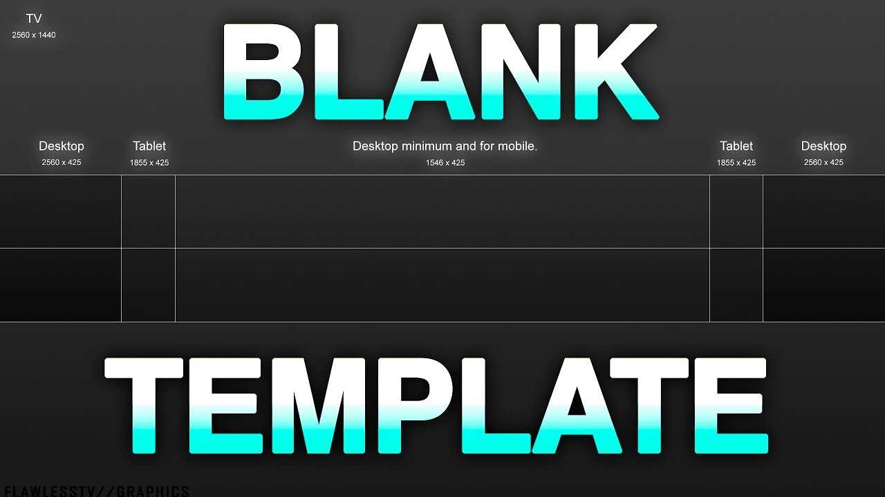 Best Blank Youtube Banner Template With Gridlines (2017) For Youtube Banners Template