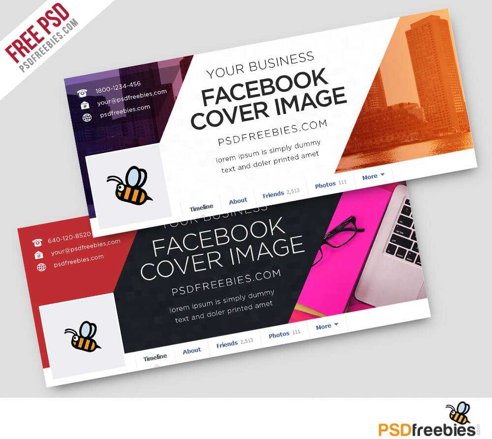 Best Free Facebook Timeline Cover Psd Templates Throughout Photoshop Facebook Banner Template