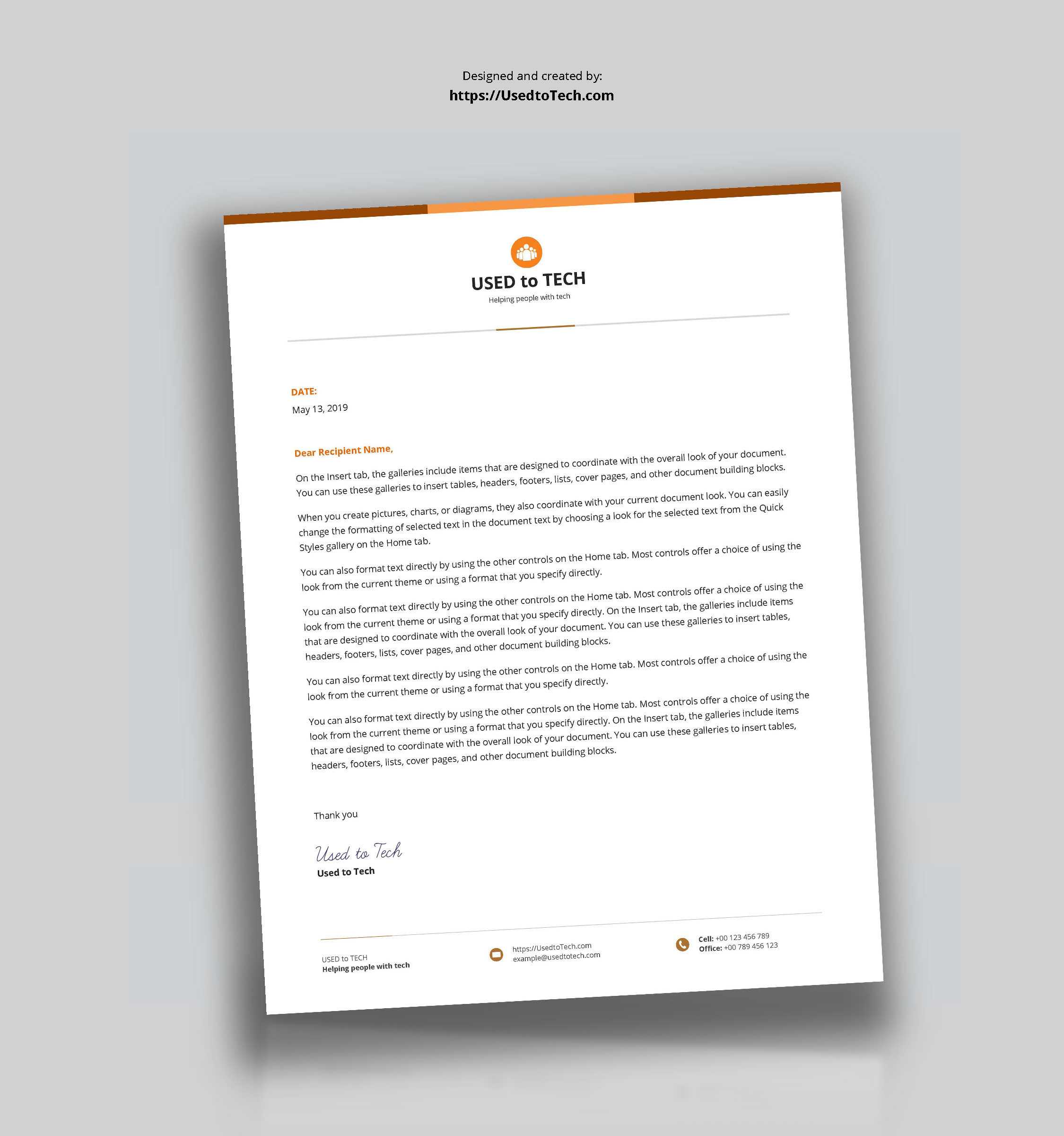 Best Letterhead Design In Microsoft Word – Used To Tech With How To Create A Letterhead Template In Word